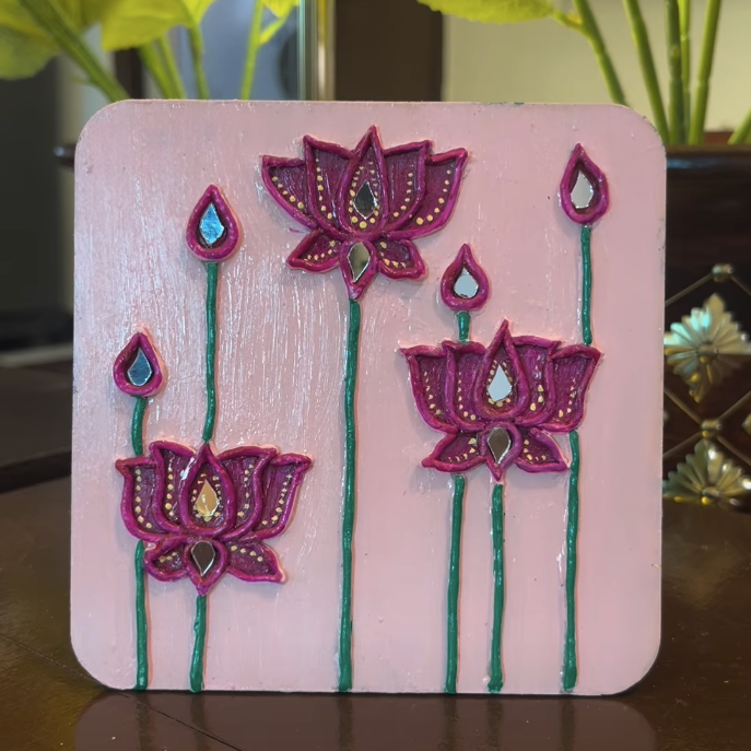 Pink Lotus Pond — Lippan Art