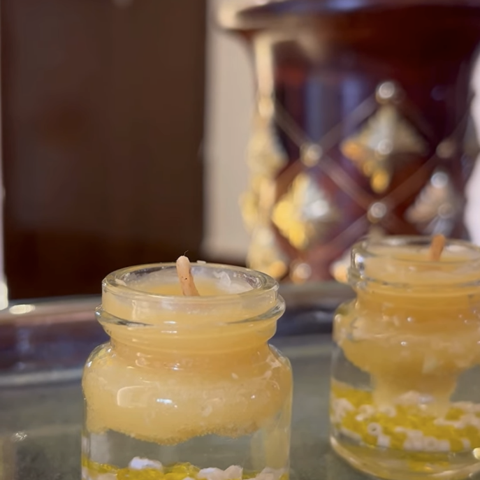 Golden Honey — Gel Candle Set (2)