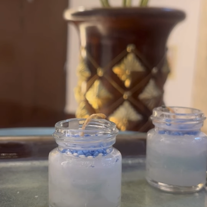 Frosted Blue — Gel Candle Set (2)